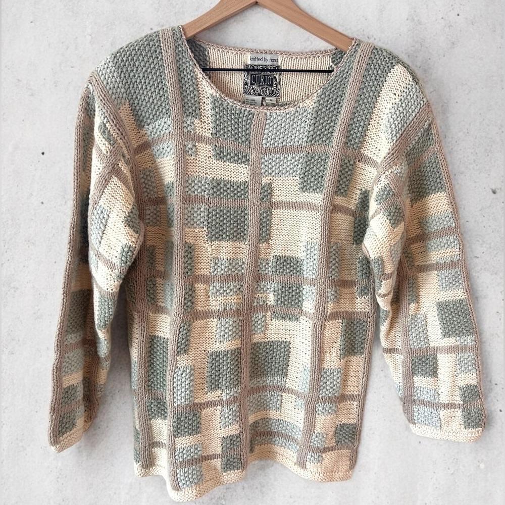 Vintage Anthropologie Curio Women's Chunky Hand Knitted Sweater